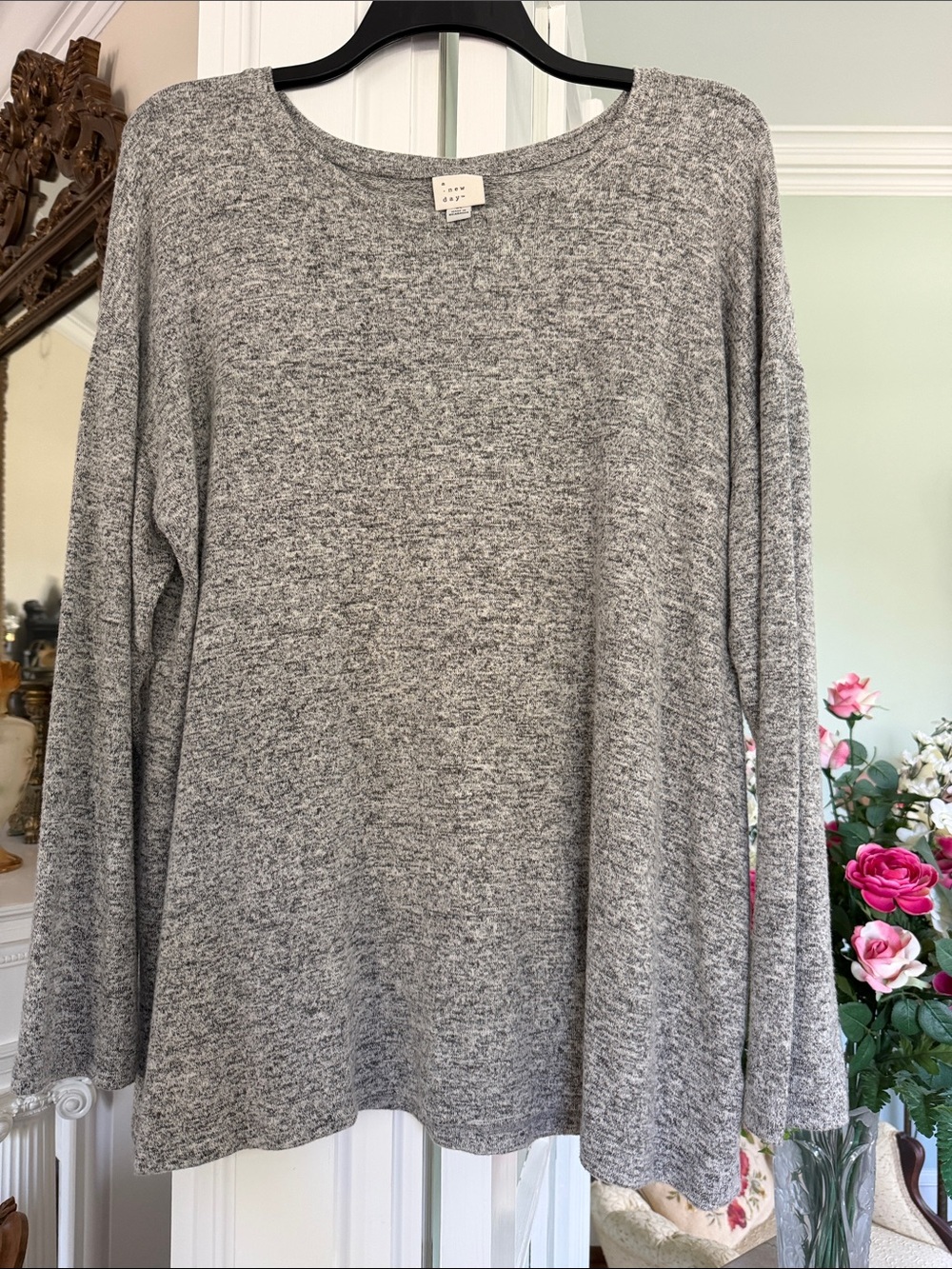 Cozy Grey Long-Sleeve Women's Sweater by A New Day, size XL